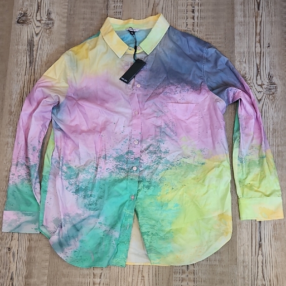 "The Knit" Amazing Tye Dye Button Up Shirt - Picture 1 of 3